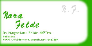 nora felde business card